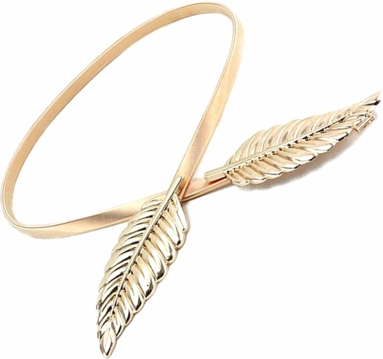 Bq53g damesriem 68-100 cm goudkleurig