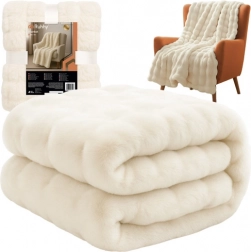 Zachte witte plaid 160 × 100 cm RUHHY