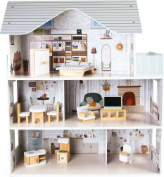 Poppenhuis met meubels Residence Emma ECOTOYS