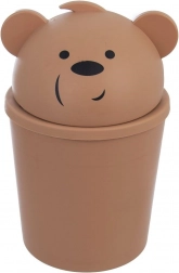 Prullenbak beertje 1,5 l bruin