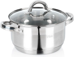 Roestvrijstalen pan met glazen deksel 20 cm, 3,4 l