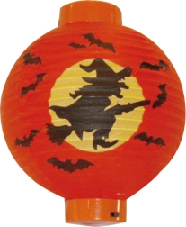 Decoratieve lampion heks Halloween 20 cm op batterijen