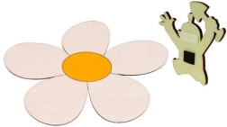 Houten decoratieve magneet Margriet