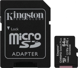 kingston microsd kaart 64 gb canvas select plus met adapter