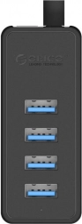 ORICO USB 3.0-hub 4× USB met externe voeding (zwart)