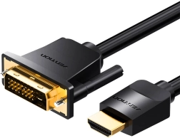 HDMI naar DVI (24+1) kabel 5 m Vention, 4K 60 Hz / 1080p 60 Hz, zwart