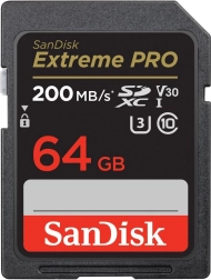 SanDisk Extreme Pro SDXC-geheugenkaart 64 GB UHS-I U3 V30 200/90 MB/s
