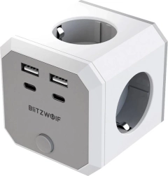 BlitzWolf 8-in-1 Stroomkubus met USB en AC-uitgangen