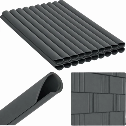 Clips voor zichtband, antraciet, 19 cm, 20 stuks