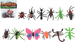 Mini plastic dieren en insecten 12 stuks