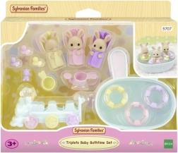 Sylvanian Families bad voor een drieling – set met konijntjes en accessoires