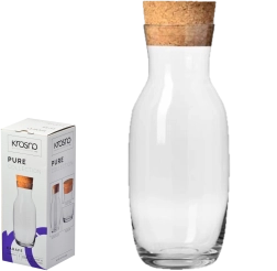 Karaf met natuurlijke kurken stop Pure 1 l Krosno