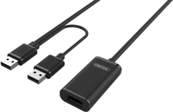 Actieve USB 2.0 verlengkabel 20 m UNITEK Y-279 zwart