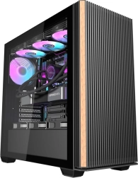 PC-behuizing Darkflash DS900WS zwart met panoramisch glas en 4 ARGB-ventilatoren