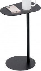 Metalen bijzet-/salontafel, zwart, 35 × 25 × 53 cm