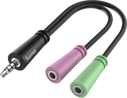 Adapter Jack 3,5 mm 4‑pins naar 2x Jack 3,5 mm