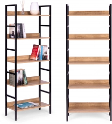 Moderne boekenkast met 5 planken