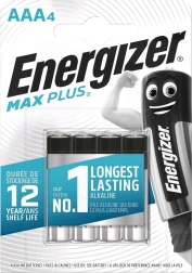 Alkalinebatterijen AAA Max Plus, 4 stuks, blister