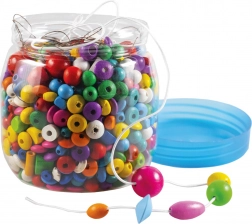 Detoa houten kralen in een pot