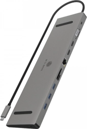 Icy Box 11-in-1 USB‑C dockingstation met ondersteuning voor 100W PD