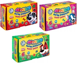 Schoolverf voor posters 6 kleuren 20 ml ASTRINO ASTRA