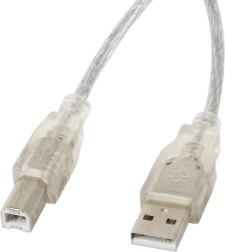USB 2.0 kabel AM-BM 3M transparant