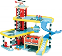 Vilac garage Vilacity – houten meerlaagse garage met lift en autootjes