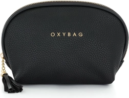 Cosmetische tas van zwart leer