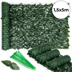 Kunstmatige klimopafscheiding 500x50 cm voor balkon in groene kleur