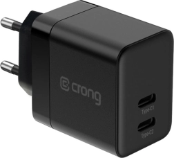 Ultracompacte gan netlader 2× usb‑c 35 w pd 3.0 met pps, zwart