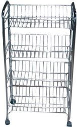 Badkamerwagen BRILLY met 3 manden, chroom, 46 × 28 × 60 cm