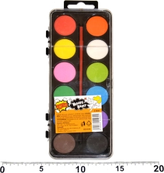 Waterverf 12 kleuren met penseel