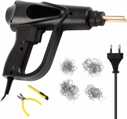 Compacte kunststoflasser met LED en accessoires