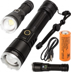 Militaire tactische zaklamp met Cree XHP160 LED en zoom
