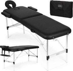 Aluminium massage- en revalidatietafel, 2-delig, opvouwbaar tot koffer met tas ModernHome