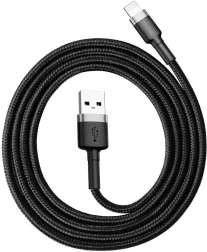 Baseus Cafule USB–Lightning-kabel 0,5 m 2,4 A (grijs‑zwart)