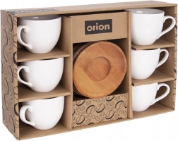 Porseleinen kopjes met schoteltjes WHITELINE 100 ml, 6 stuks