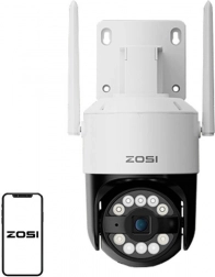 Buiten Wi‑Fi-camera ZOSI 8 MP met dubbel pannen en kantelen, IP66 + 32GB microSD‑kaart