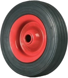 Volwiel voor steekwagen 120 mm met metalen schijf en glijlager 12 mm