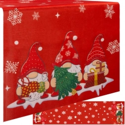 Kersttafelloper met kabouters 220 × 40 cm