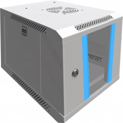 Grijze wandgemonteerde 10-inch EXTRALINK rackkast 6U