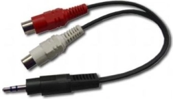 Audio-adapter 3,5mm jack naar 2x RCA-connectoren, 20 cm