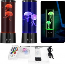 Decoratieve LED lampje met kwallen op batterijen en USB-kabel