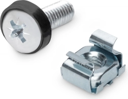 Montageschroeven M6 19,8 mm met moeren en ringen voor 10"- en 19"-racks, set van 50 stuks, zilverkleurig – DIGITUS