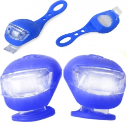 Siliconen LED-fietslichten, waterdicht, 2 stuks