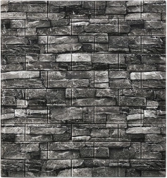 Zelfklevende 3D wandpanelen baksteenmotief grijze foam