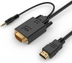 HDMI-naar-VGA converter met 3,5 mm audio, 3 m, zwart