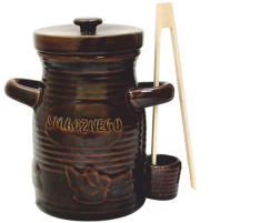 Keramische fermentatiepot 1,5 l met deksel en tang
