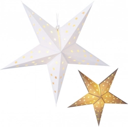 Hangende lichtgevende papieren ster 60 cm