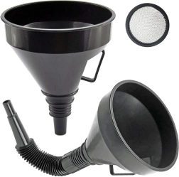 Grote trechter met filter voor vloeistoffen